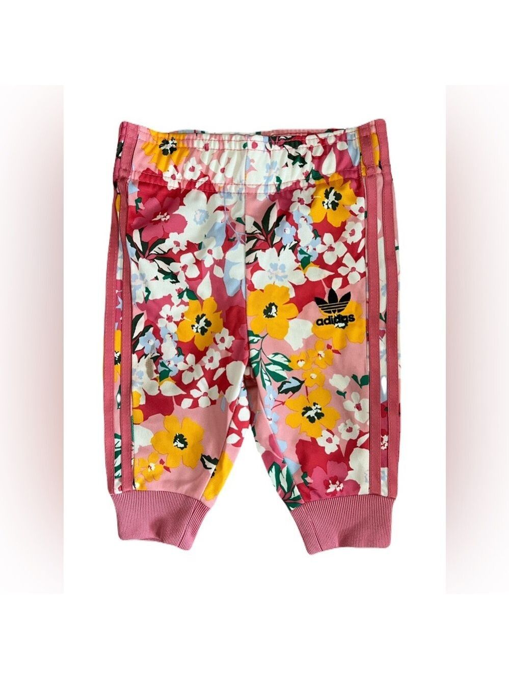 🩵 4/$20 Adidas Kids Floral Joggers - Pink and Yellow